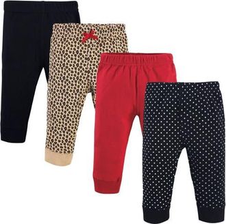 Hudson Baby 4Pk Essential Pants Set in Basic Leopard at Nordstrom, Size 18-24M