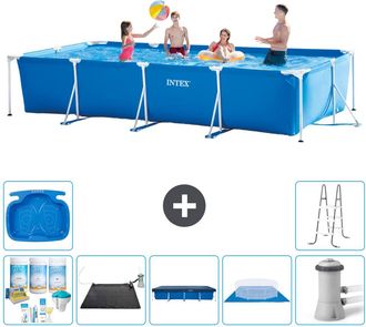 Intex Piscina Con Estructura Rectangular - 450x220x84 Cm - 7-piezas S20068