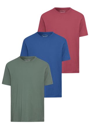 Man's World T-Shirt MANS WORLD neue Farben, Herren, Gr. 40/42 (XS), gr&uuml;n, blau, dk, rot, Single Jersey, Obermaterial: 100% Baumwolle, unifarben, Basic, normal, Ru