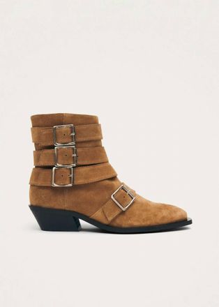 Alohas Womens Eras Suede Leather Ankle Boots In Tan
