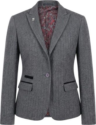 TruClothing Tweed Blazer Herringbone Slim Fit Work Office Jacket
