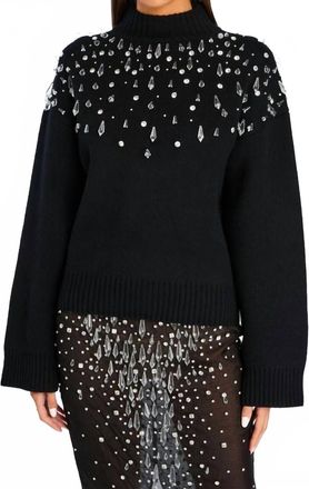 Retrof&ecirc;te Christa Embellished Sweater In Black