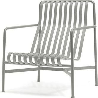 HAY Palissade Lounge Chair High, hellgrau