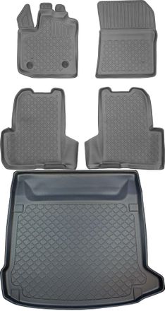 OEM Dacia Lodgy Minivan Desde 07.2012 Set - Alfombrillas Para Coche + Alfombrilla Para Maletero