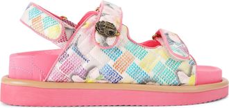 Kurt Geiger Womens Canvas Orson Sandals - Pink - Size UK 3