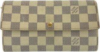 Louis Vuitton Damier Azur Gray White Pvc Long Wallet (Bi-Fold) (Pre-Owned)