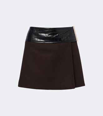 Sportmax Virgin wool wrap skirt