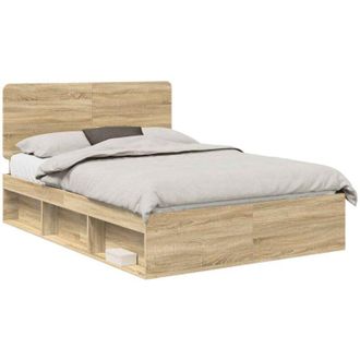 vidaXL Estructura De Cama Sonoma 140 X 200 Cm Madera De Pino Macizo Vidaxl