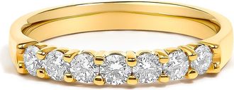 House of Brilliance 14K Gold 1/2 Ctw Diamond 7 Stone Band Ring in Yellow Gold at Nordstrom, Size 7.5