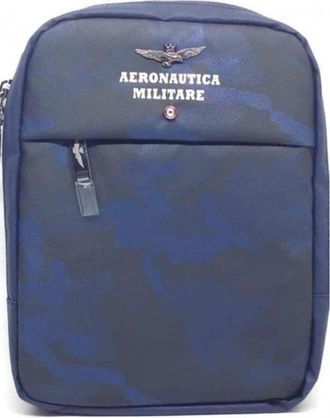Aeronautica Camou Schoudertas - Heren - Schoudertassen - Blauw - ONE Size - Polyester - Tassen