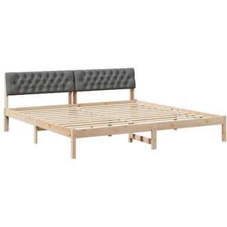 vidaXL Estructura De Cama Negro Y Gris Oscuro 200 X 200 Cm Vidaxl