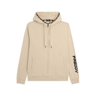 Freddy Felpa con cappuccio e zip in cotone interlock