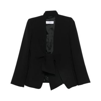 Max Mara Colbert met lange mouwen - Dames - Jassen - Zwart - Maat: S Leer