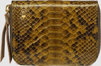 CLARIS VIROT Porte-monnaie Mini Bob Python Kaki