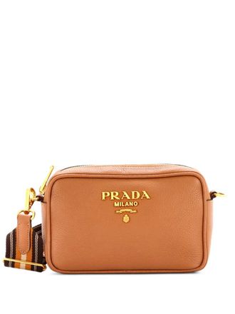 Prada Dual Strap Camera Bag Vitello Phenix Mini crossbody bag - women - Calf Leather - One Size - Brown