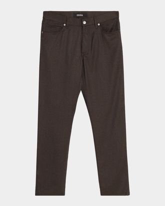 Ermenegildo Zegna Men & apos;s Wool Flannel Five-Pocket Pants