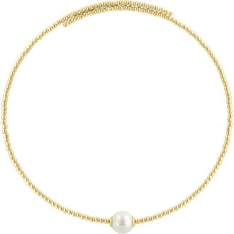 Effy 14K Yellow Gold Plated Freshwater Pearl Pendant Necklace in White at Nordstrom Rack