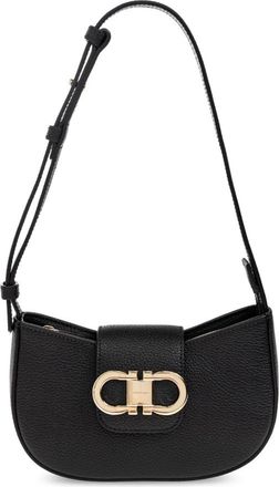 Ferragamo Leren Schoudertas - Dames - Schoudertassen - Zwart - ONE Size - Leer - Tassen