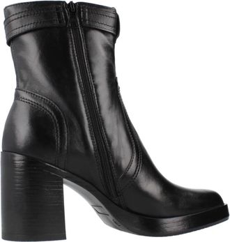 Mjus Stijlvolle enkellaarzen - Dames - Laarzen met Hak - Zwart - 38 EU - Schoenen