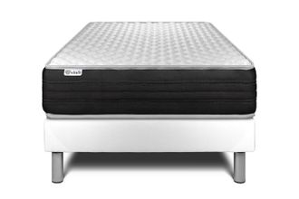 VITALIT Vitalit - Base Tapizada Blanco + Colch&oacute;n Con Espuma Viscoel&aacute;stica 90 X 200
