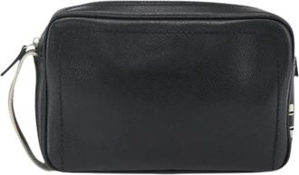Ferragamo Pre-owned Leren Clutch - Dames - Vintage Clutch - Zwart - ONE Size - Leer - Vintage
