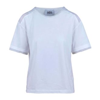 Alpha Studio T-Shirts, female, White, Size: 2XS T-Shirts