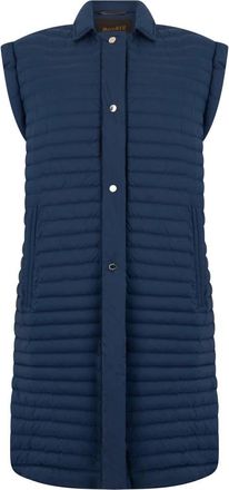 Moorer Dames, Jassen, Blauw, Maat: XS Polyamide
