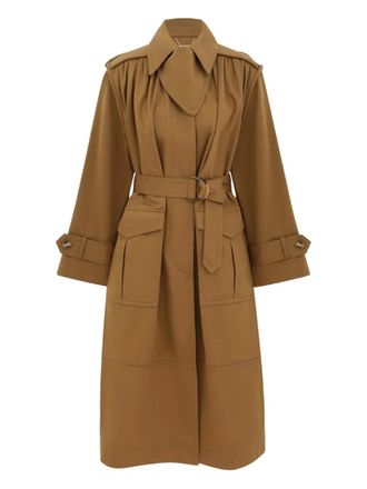 Zimmermann Illuminate belted trench coat - women - Cotton - S - Brown