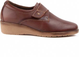 Purapiel Anila 104898 Womens Leather Wedge Loafer, brown, 8.5 UK