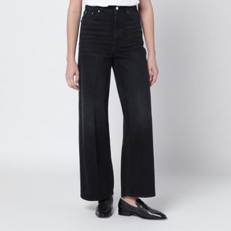 Toteme Black faded effect jeans in organic cotton