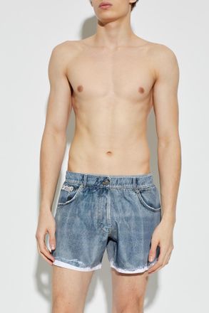 Moschino Swim Shorts, Mens, Blue