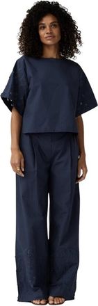 Alchemist Moonflower Pants - Dames - Wijde Broeken - Blauw - 2XL - Katoen - Broeken