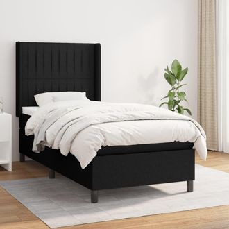 vidaXL Vidaxl - Cama Box Spring Con Colch&oacute;n Tela Negro 100x200 Cm