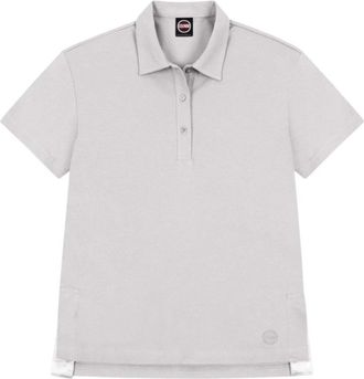 Colmar Piqu&eacute; polo shirt met zijsplitjes - Dames - Polos - Beige - L - Katoen - Tops