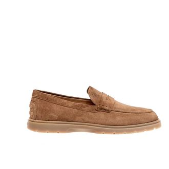 Tod's Loafers, male, Brown, 6 1/2 UK, Brown Suede Loafers Hybrid Sole