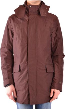 Peuterey Bordeaux Oversized Hooded Bovenkleding - Heren - Winterjassen - Bruin - M - Jassen