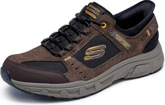 Skechers Mens Oak Canyon Consistent Winner Hiking Shoe, Brown Leather/Textile/Synthetic/Black Trim, 13 UK