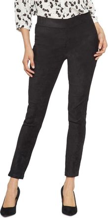 NYDJ Faux Suede Leggings in Black at Nordstrom, Size 10P