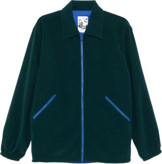 GR10K zip-fastening pocketed jacket - Green