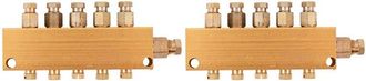 OEM Distribuidor De Aceite Lubricante 2x, Regulador De Presi&oacute;n De Aire, Bloque Colector, Importado, Salida De 6 Mm, Distribuidor De Pist&oacute;n De Aceite De 4 