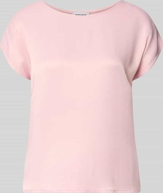 More & More More & More T-Shirt aus Viskose-Elasthan-Mix mit Rundhalsausschnitt in Rose, Gr&ouml;&szlig;e 34