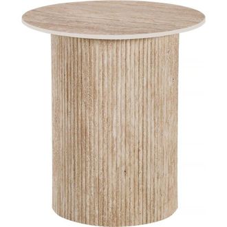 Habitat et Jardin Mesa Auxiliar De Cer&aacute;mica eclat, Mesita De Noche - 50 X 50 Cm - Marr&oacute;n