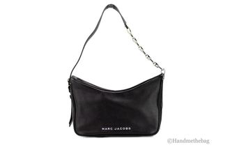 Marc Jacobs Marc Jacobs Tempo Small Black Smooth Leather Hobo Convertible Shoulder Bag Womens Purse