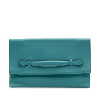 Herm&egrave;s Vouw Over Leren Clutch