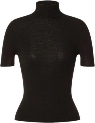 Alberta Ferretti Trui met col en cut-outs van kasjmier - Dames - Coltruien - Zwart - S - Kasjmier - Truien & Vesten