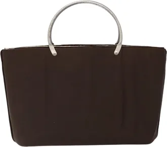 Chanel Brown Nylon Tote Bag (Pre-Owned)