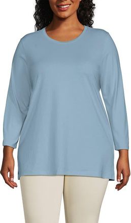 Lands End Cotton Supima Tunic in Light Blue Sky at Nordstrom, Size Small P