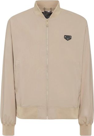 Philipp Plein Bomberjack - Heren - Bomber jackets - Beige - 2XL - Leer - Jassen