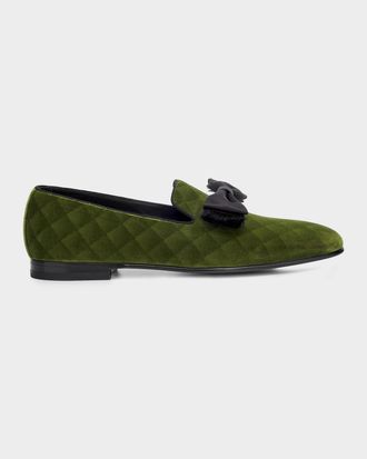 Manolo Blahnik Rufus Bow-Detail Quilted Loafers