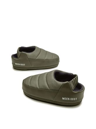 Moon Boot Mens Evolution Logo Mules Sandals Green Shoes > Loafers &